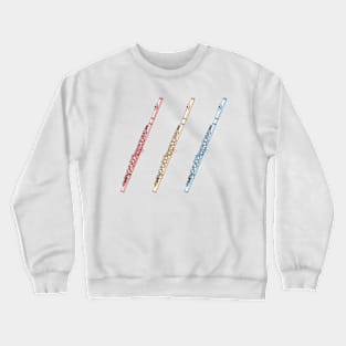 Flute Flutist Woodwind Musician Summer Music Festival Crewneck Sweatshirt